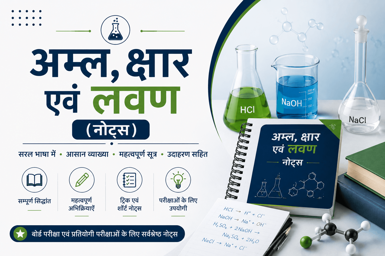 acid bases and salts notes in hindi