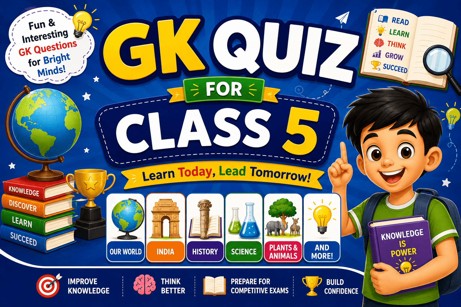 Gk quiz for class 5