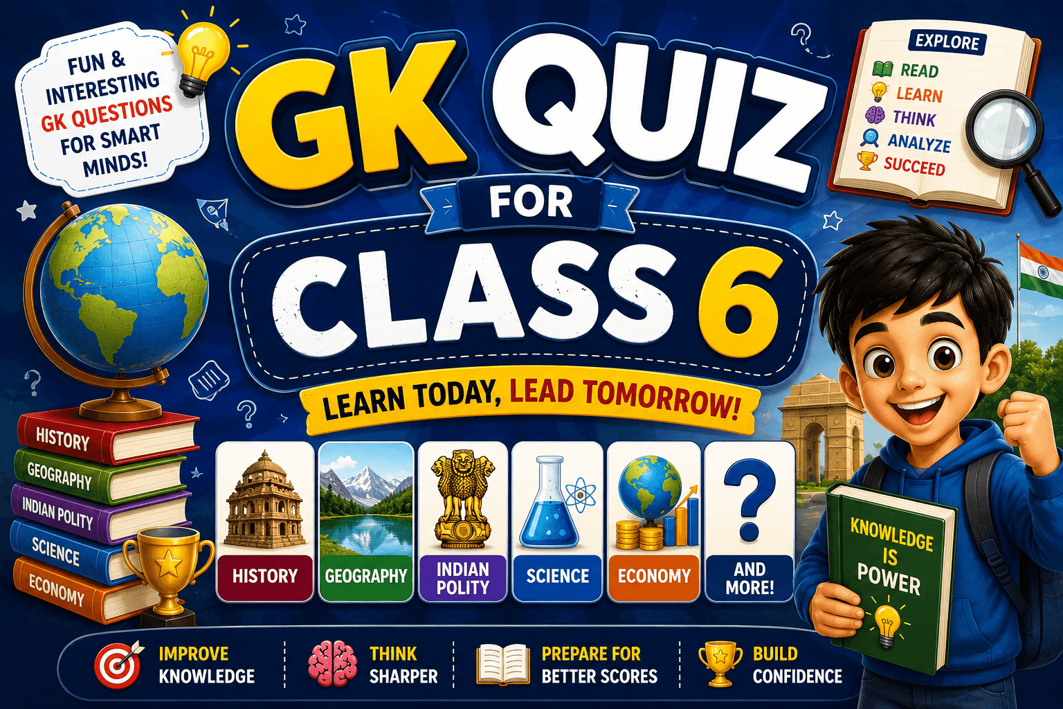 gk quiz for class 6
