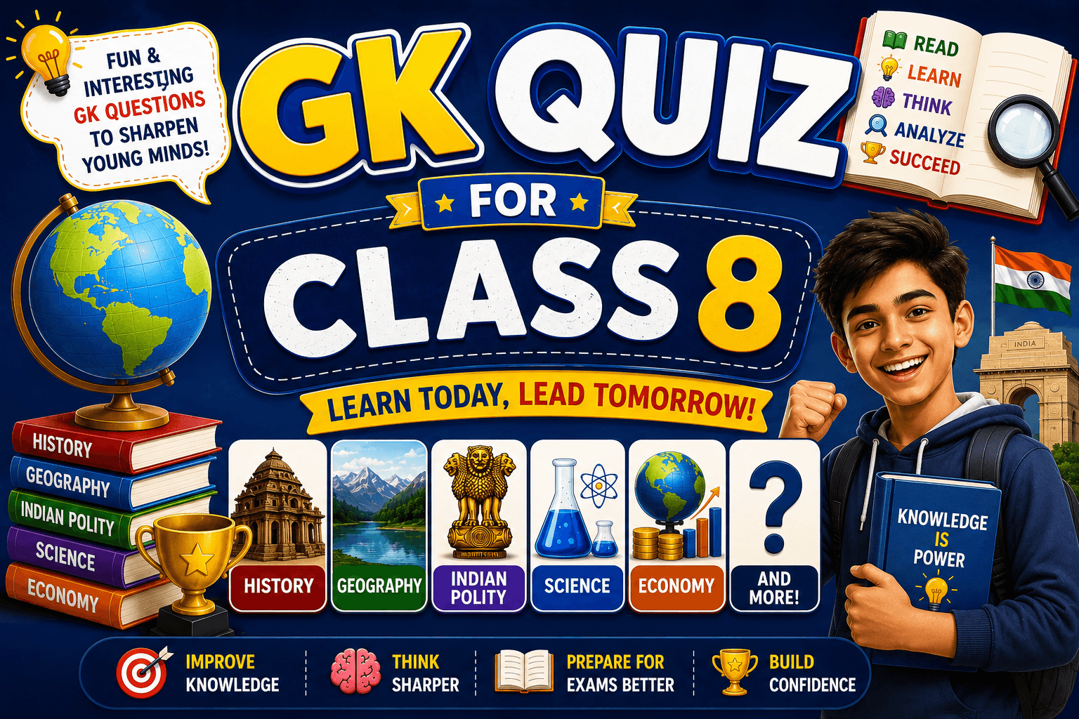 gk quiz for class 8