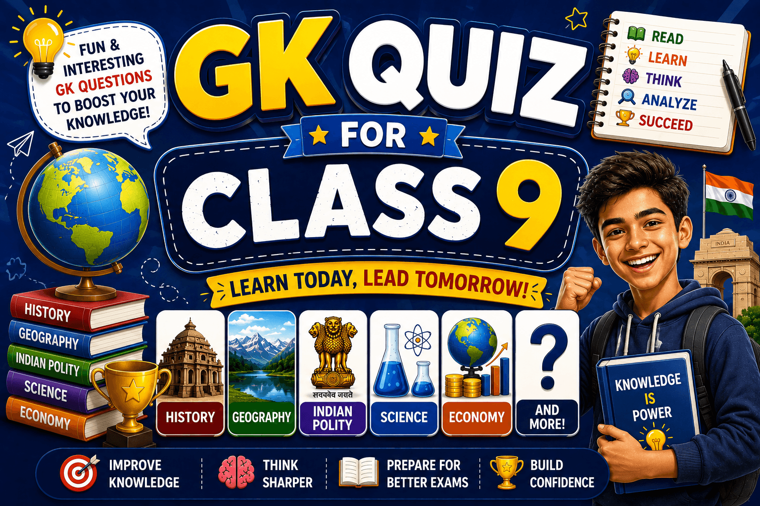 gk quiz for class 9